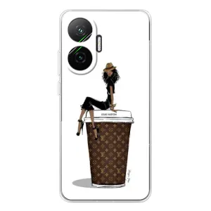 Чехлы Луи Витон для Xiaomi POCO F7 (AlphaPrint - LOUIS VUITTON) (кофе LOUIS VUITTON)