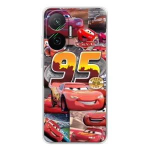 Силиконовый чехол Маквин для Xiaomi POCO F7 (Коллаж Молния Маквин)