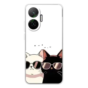 Чохол з малюнком кіт на Xiaomi POCO F7 (Коти в окулярах)