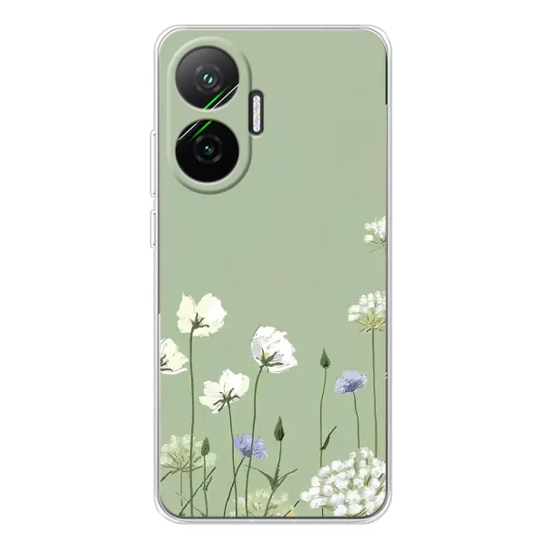 Чохол з принтом «Квіти на зеленому» для Xiaomi POCO F7