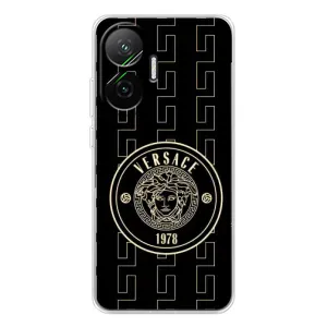 Чехлы VERSACE для Поко Ф7 (PREMIUMPrint) (Лого Версаче)