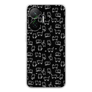 Чехол с принтом для Xiaomi POCO F7 (AlphaPrint) Модные коты (Меленькие котики)