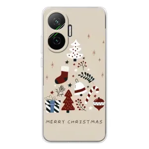 Рождественские, Праздничные Чехлы для Поко Ф7 (Merry Christmas)