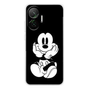 Эксклюзивный чехол для Xiaomi POCO F7 (AlphaPrint - Мультяшные) (Микки на черном)