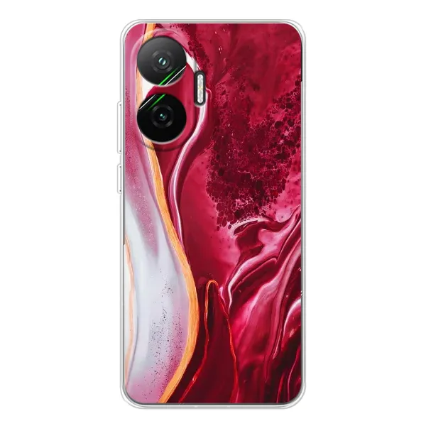Чехол с принтом «Мрамор красный» для Xiaomi POCO F7