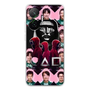 Чехол Гра в кальмара для Xiaomi POCO F7 (Участники Игра кальмара)