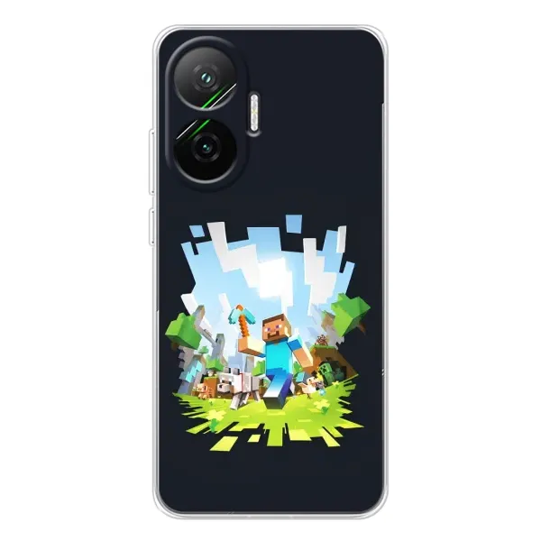 Чохол з принтом «персонажі Minecraft» для Xiaomi POCO F7