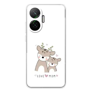 Чехлы для мамы на Xiaomi POCO F7 (Оленята мама и малыш)