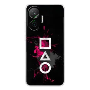 Чехол Гра в кальмара для Xiaomi POCO F7 (Символы Игра кальмара)