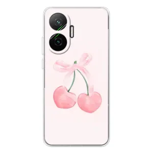 Чехол с розовым рисунком для Xiaomi POCO F7 (Розовые вишни)