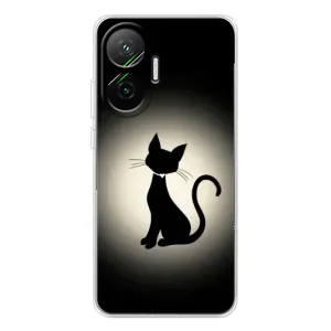 Чехол с принтом для Xiaomi POCO F7 (AlphaPrint) Модные коты (Силуэт котика)