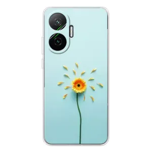 Чехлы с Цветами для Xiaomi POCO F7 (VPrint) (Желтый цветок)