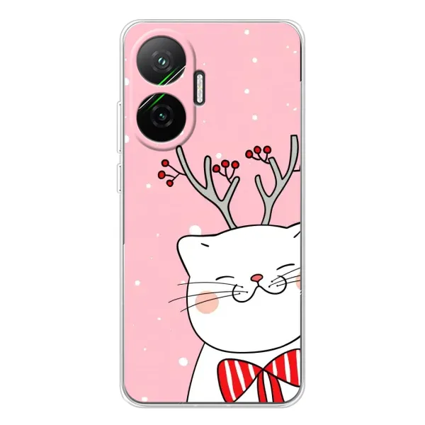 Чохол з принтом «Зимовий кіт» для Xiaomi POCO F7 Чохол з принтом «Зимовий кіт» для Xiaomi POCO F7