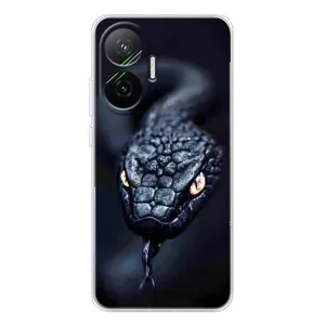 Чехол с картинкой «Хищники» для Xiaomi POCO F7 (Черная змея)