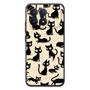 Чохол з малюнком кіт на Xiaomi Poco F8 Pro (Чорні коти)