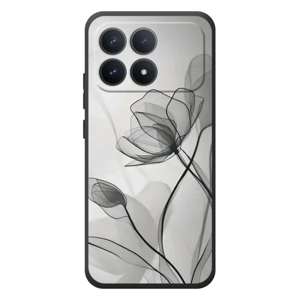 Чехол с принтом «Черные цветы» для Xiaomi Poco F8 Pro Чехол с принтом «Черные цветы» для Xiaomi Poco F8 Pro