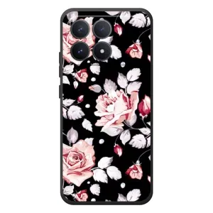 Чохли з квітами для Xiaomi Poco F8 Pro (VPrint) (Квіти на чорному)