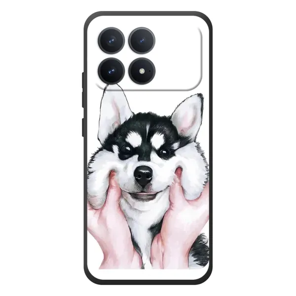 Чехол с принтом «Довольный Хаски» для Xiaomi Poco F8 Pro Чехол с принтом «Довольный Хаски» для Xiaomi Poco F8 Pro