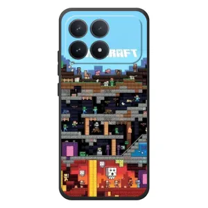 Чехол Майнкрафт на Xiaomi Poco F8 Pro (AlphaPrint) Minecraft (фон Minecraft)