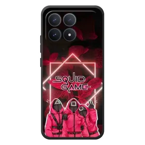 Чехол Гра в кальмара для Xiaomi Poco F8 Pro (Охранники Игра кальмара)