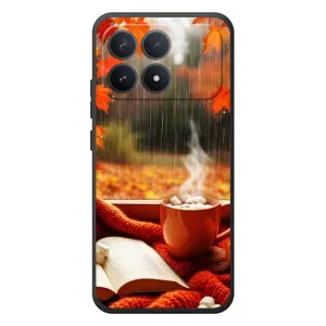 Чохол з унікальним дизайном 'Осінь з кавою' для Xiaomi Poco F8 Pro (Кава і дощ)