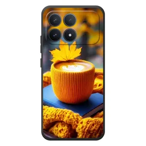 Чохол з унікальним дизайном 'Осінь з кавою' для Xiaomi Poco F8 Pro (Кава на жовтому пледі)