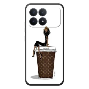 Чехлы Луи Витон для Xiaomi Poco F8 Pro (AlphaPrint - LOUIS VUITTON) (кофе LOUIS VUITTON)