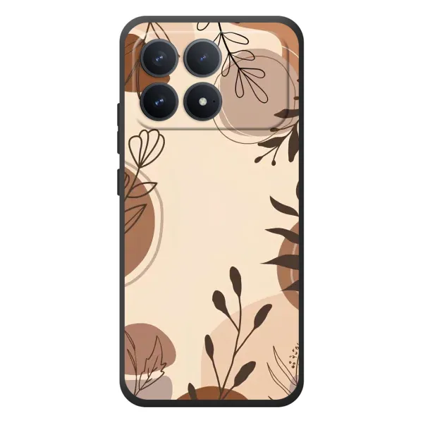Чехол с принтом «Коричневые цветы» для Xiaomi Poco F8 Pro Чехол с принтом «Коричневые цветы» для Xiaomi Poco F8 Pro
