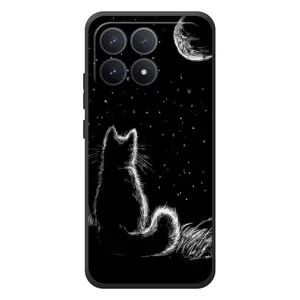 Чохол з принтом для Xiaomi Poco F8 Pro (AlphaPrint) Модні коти (Котик і місяць)