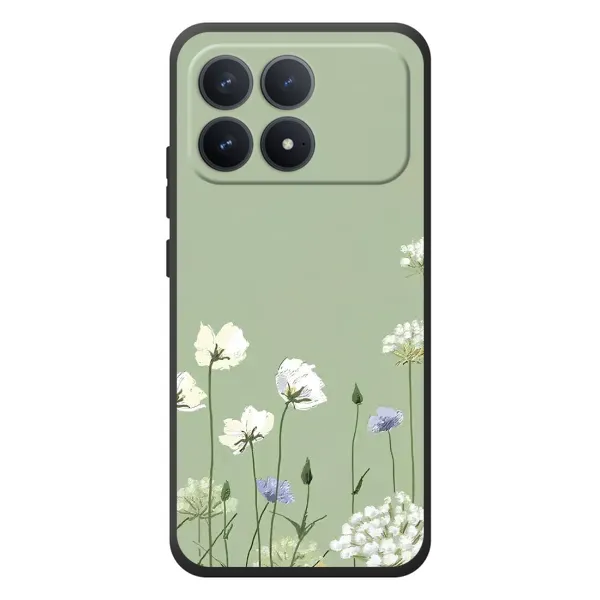 Чехол с принтом «Цветы на зеленом» для Xiaomi Poco F8 Pro Чехол с принтом «Цветы на зеленом» для Xiaomi Poco F8 Pro