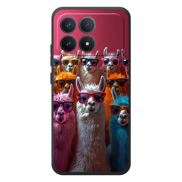 Чехол с принтом «Ламы в очках» для Xiaomi Poco F8 Pro Чехол с принтом «Ламы в очках» для Xiaomi Poco F8 Pro