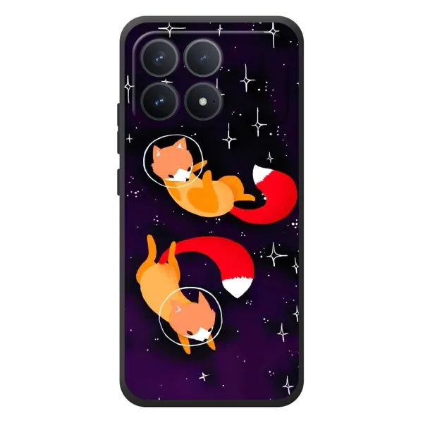 Чехол с принтом «Лисички космонавты» для Xiaomi Poco F8 Pro Чехол с принтом «Лисички космонавты» для Xiaomi Poco F8 Pro