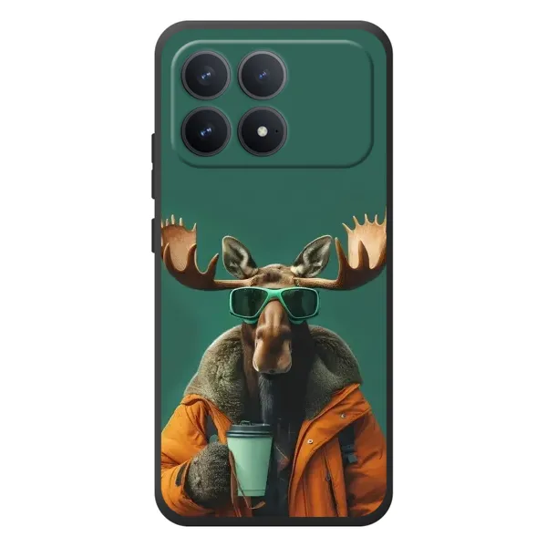 Чехол с принтом «Лось с кофе» для Xiaomi Poco F8 Pro Чехол с принтом «Лось с кофе» для Xiaomi Poco F8 Pro