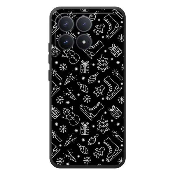 Чехол с принтом «Новогодний фон» для Xiaomi Poco F8 Pro