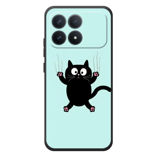 Чохол з принтом «Падаючий кіт» для Xiaomi Poco F8 Pro