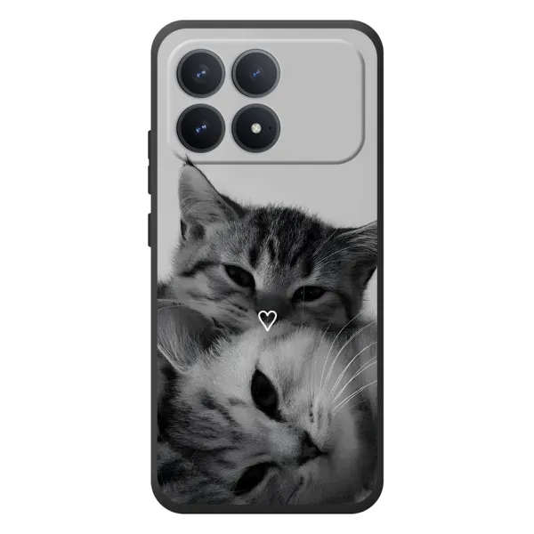 Чохол з принтом «Пара котів» для Xiaomi Poco F8 Pro