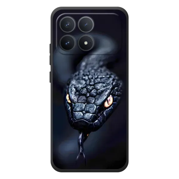 Чехол с принтом «Черная змея» для Xiaomi Poco F8 Pro