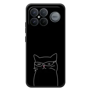 Чехол с принтом «Равнодушный кот» для Xiaomi Poco F8 Ultra