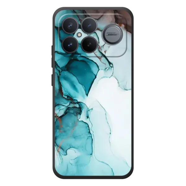 Чохол з принтом «Бірюзовий мрамор» для Xiaomi Poco F8 Ultra
