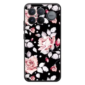 Чохли з квітами для Xiaomi Poco F8 Ultra (VPrint) (Квіти на чорному)