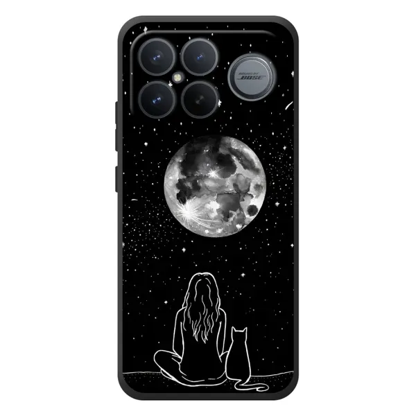 Чехол с принтом «Девушка с котом» для Xiaomi Poco F8 Ultra