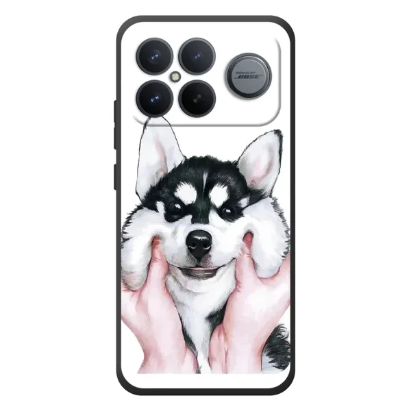 Чехол с принтом «Довольный Хаски» для Xiaomi Poco F8 Ultra