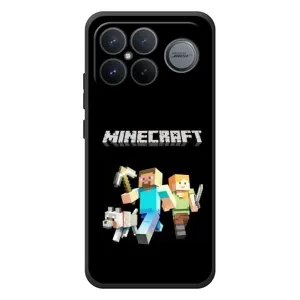 Чехол Майнкрафт на Xiaomi Poco F8 Ultra (AlphaPrint) Minecraft (герои Minecraft)