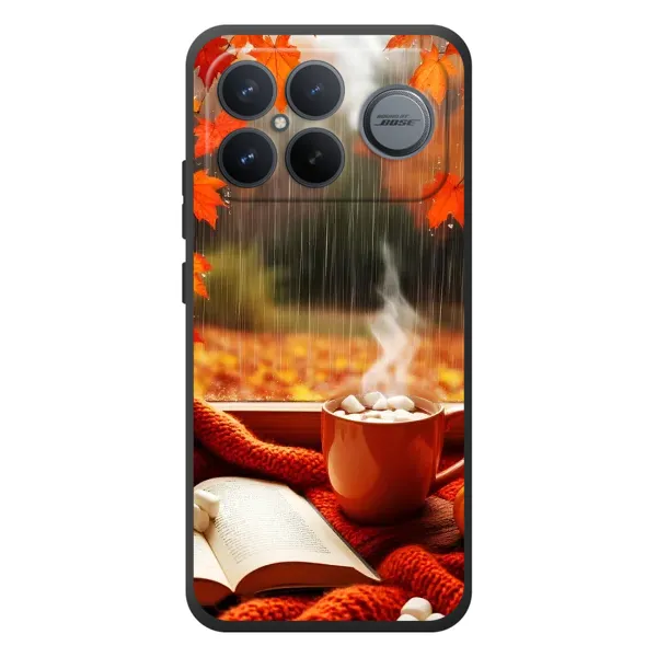 Чехол с принтом «Кофе и дождь» для Xiaomi Poco F8 Ultra
