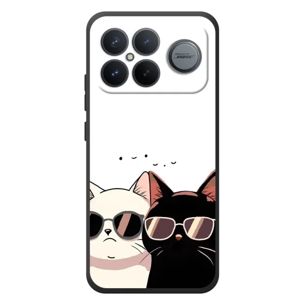 Чехол с принтом «Коты в очках» для Xiaomi Poco F8 Ultra