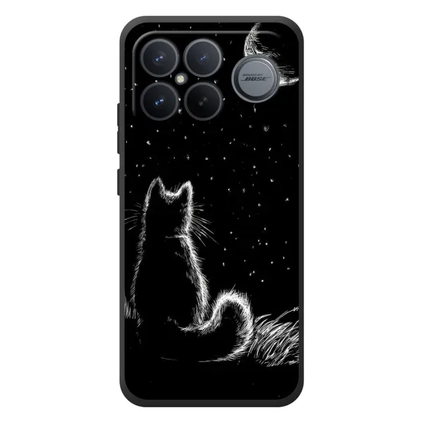 Чехол с принтом «Котик и луна» для Xiaomi Poco F8 Ultra