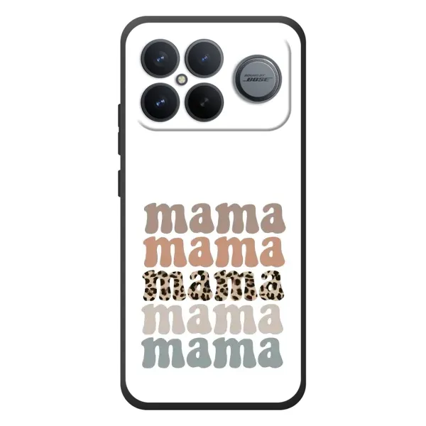 Чехол с принтом «Текстовый коллаж мама» для Xiaomi Poco F8 Ultra