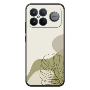 Силконовий чохол з принтом в квітах на Xiaomi Poco F8 Ultra (Зелена монстера дизайн)
