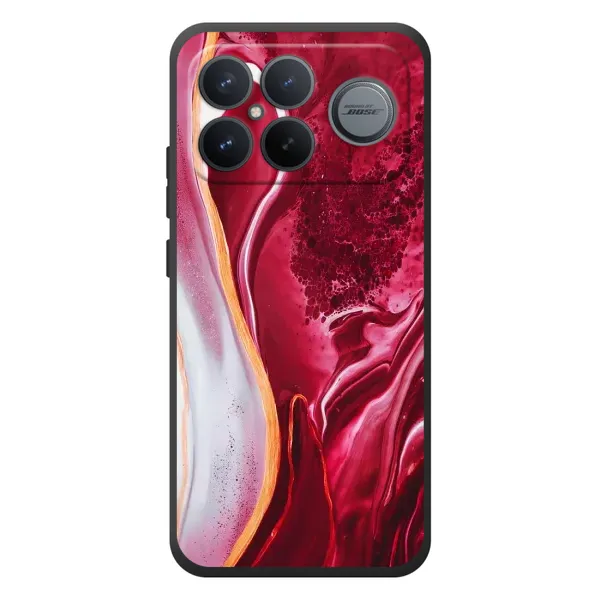Чохол з принтом «Мрамор червоний» для Xiaomi Poco F8 Ultra
