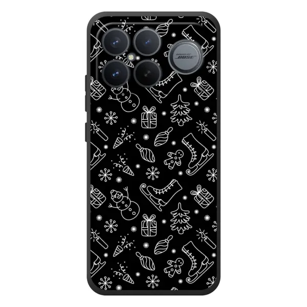Чехол с принтом «Новогодний фон» для Xiaomi Poco F8 Ultra